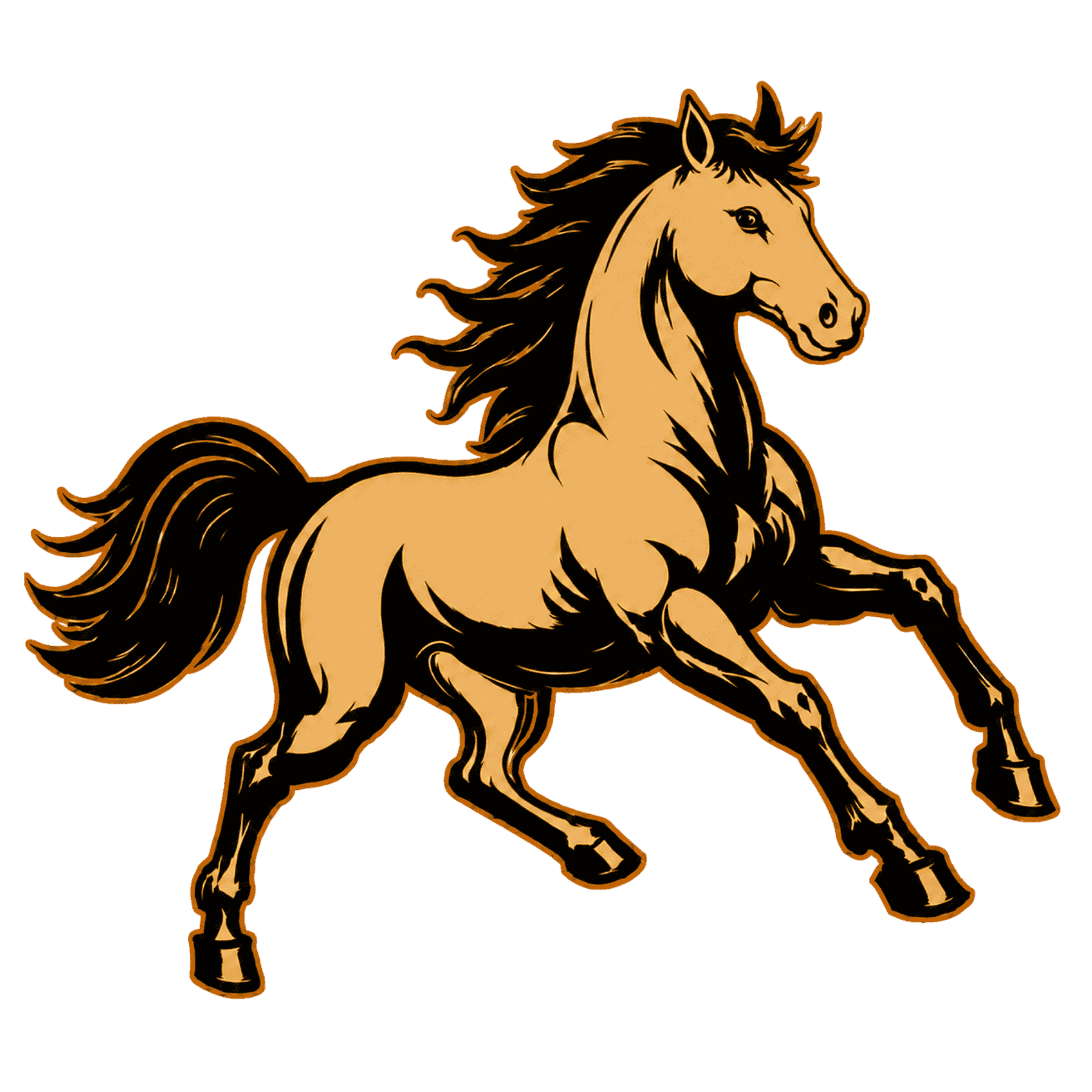 Stallion Plumbing mascot — running horse